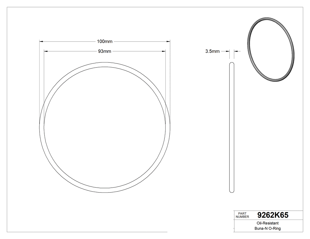 Technical drawing - 9262K65